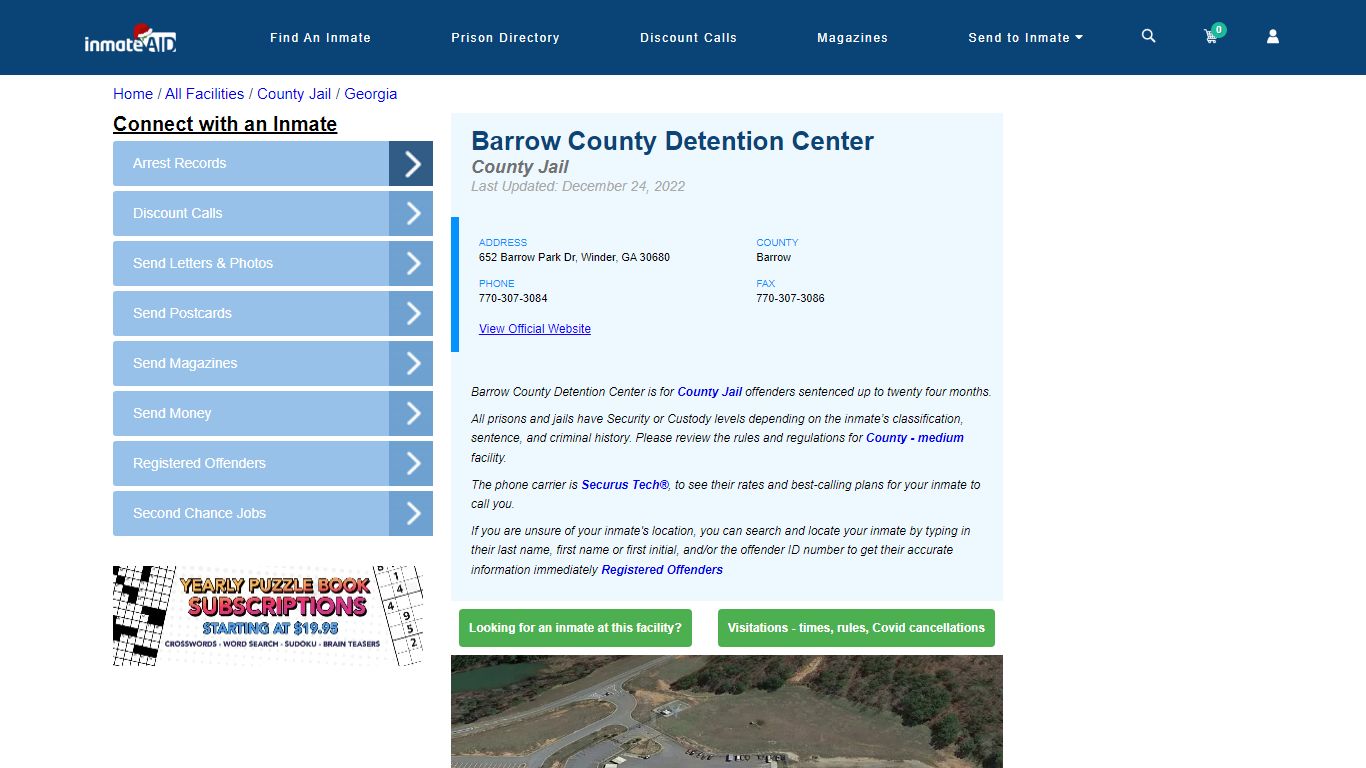 Barrow County Detention Center - Inmate Locator - Winder, GA